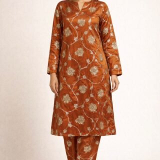 Metallic Floral Jamawar – A Royal Tapestry